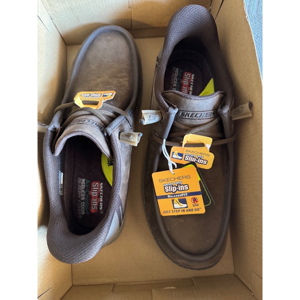 Skechers Hands Free Slip-ins Relaxed Melson Edrick Cocoa Brown Mens 9 NEW
NWT